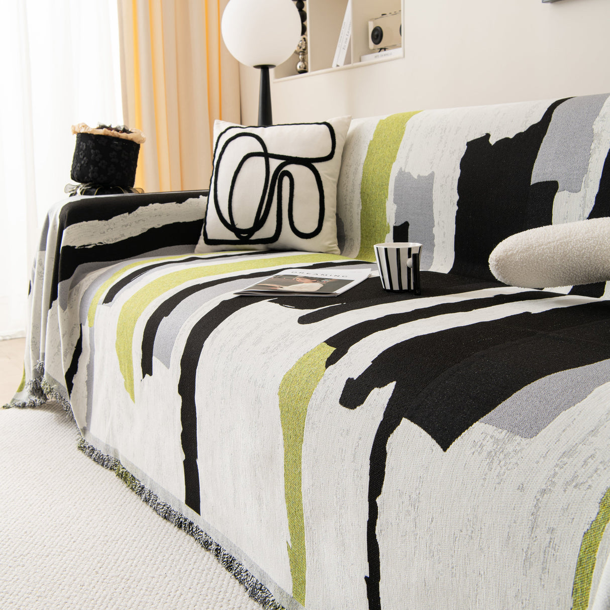 Colorful Chenille Sofa Throw Cover, Fashionable Soft Washable Couch Protector, Sectional Sofa Covers