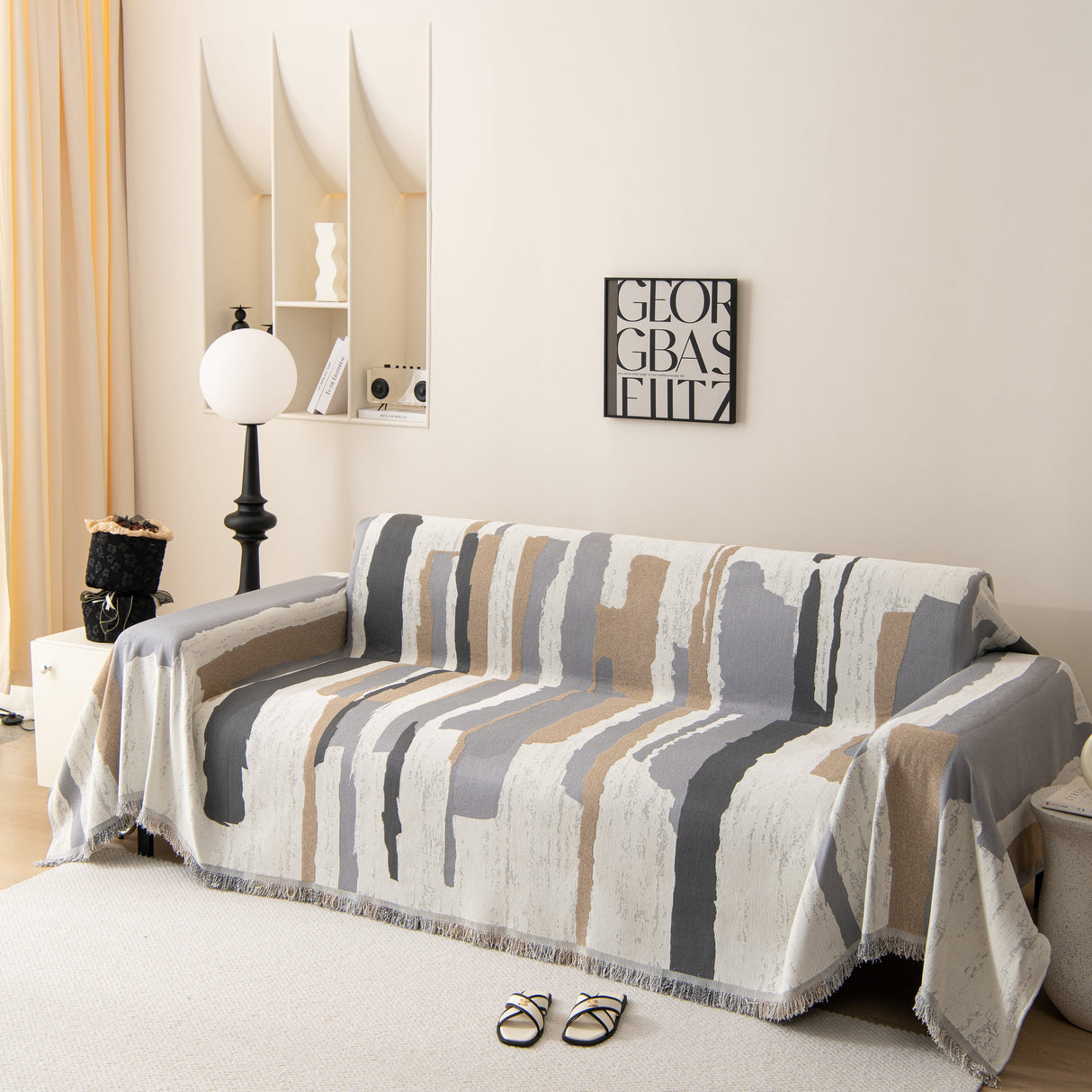 Colorful Chenille Sofa Throw Cover, Fashionable Soft Washable Couch Protector, Sectional Sofa Covers