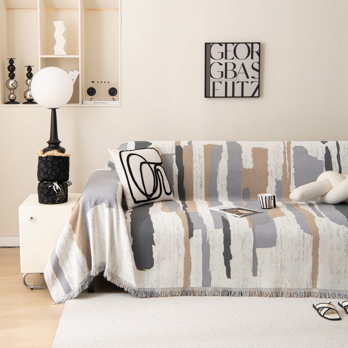 Colorful Chenille Sofa Throw Cover, Fashionable Soft Washable Couch Protector, Sectional Sofa Covers