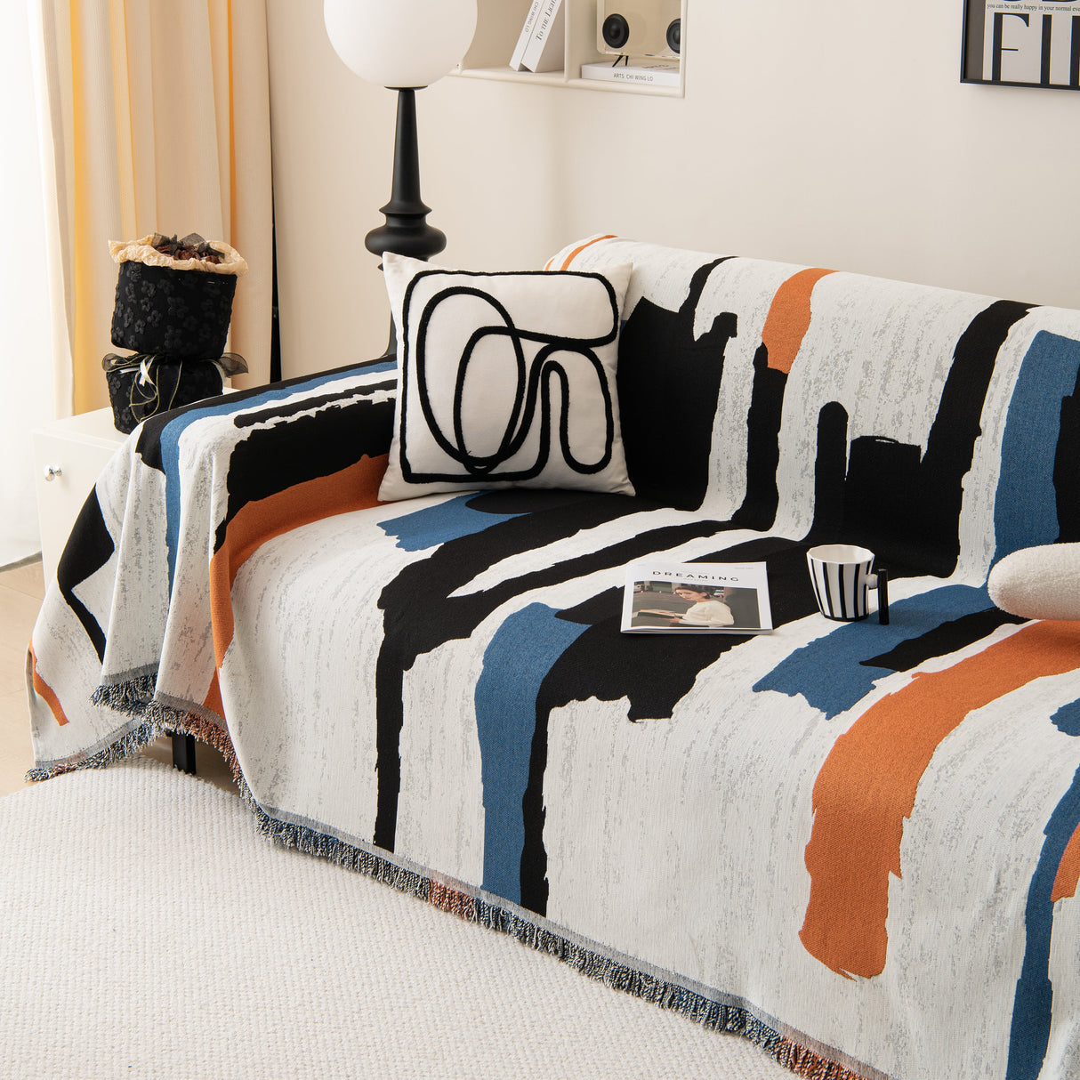 Colorful Chenille Sofa Throw Cover, Fashionable Soft Washable Couch Protector, Sectional Sofa Covers