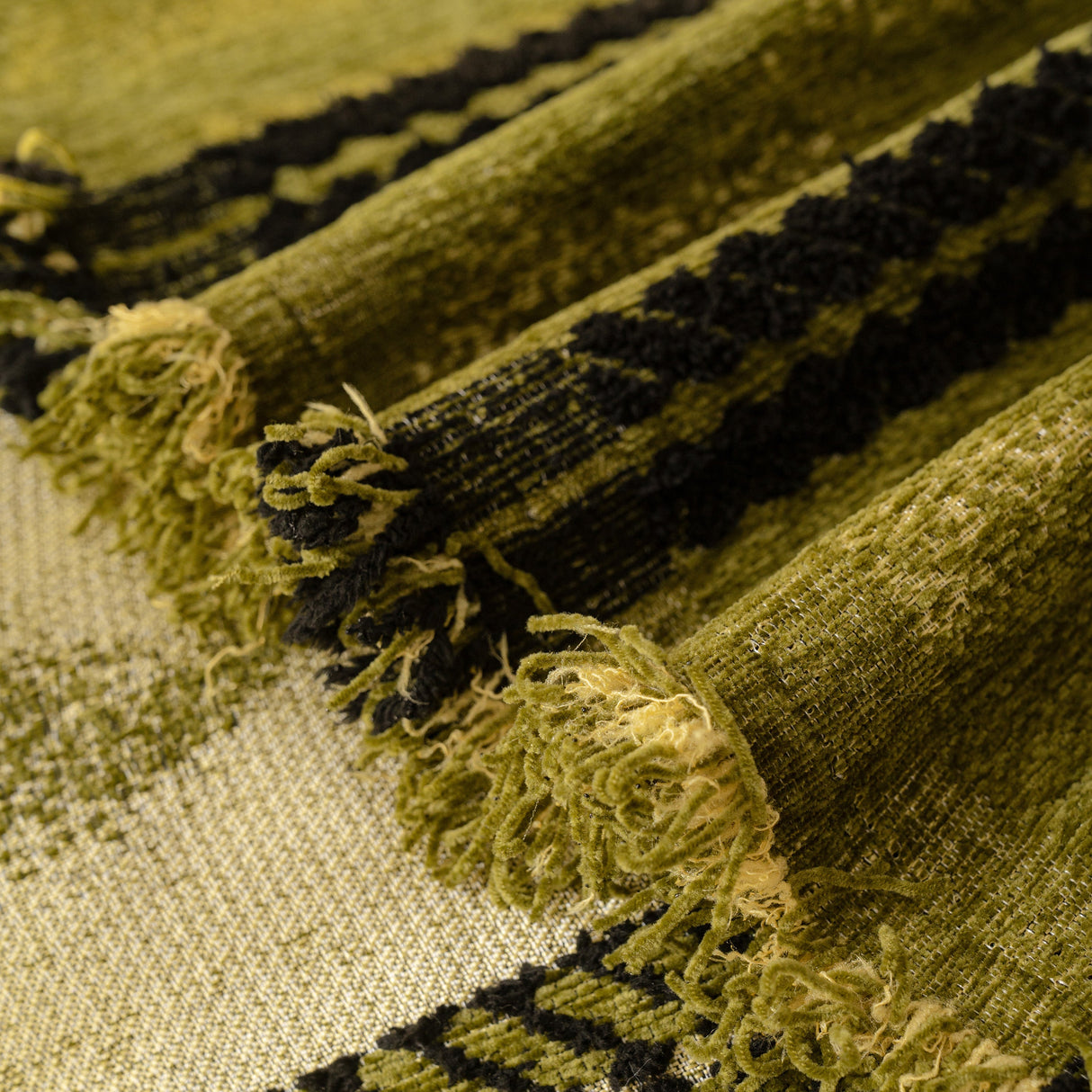 Boho Couch Throw Blanket with Textured Stripes, Sofa Cover for Living Room Decor