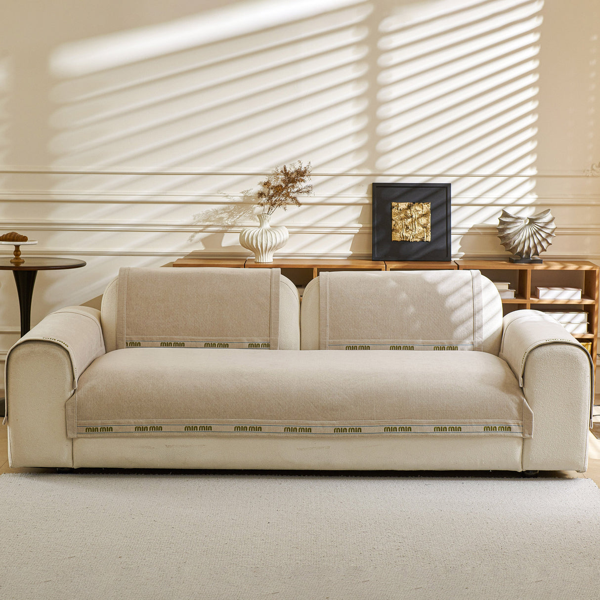 Chenille Sofa Cover Pet Mat, Non-Slip Couch Protector for Sectional & L-Shaped Sofas