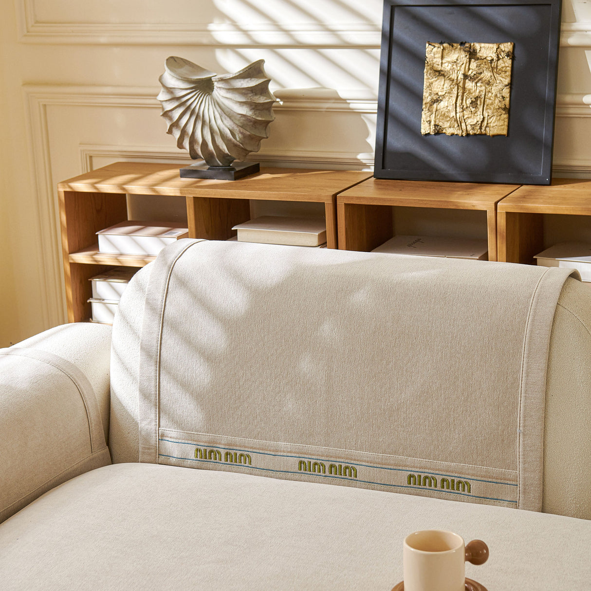 Chenille Sofa Cover Pet Mat, Non-Slip Couch Protector for Sectional & L-Shaped Sofas