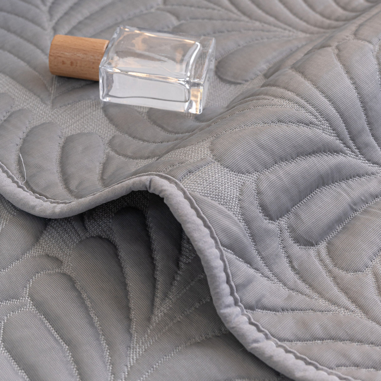 Sofa Cover for Leather & Fabric Couches, 3D Leaf Embossed Quilted Furniture Covers