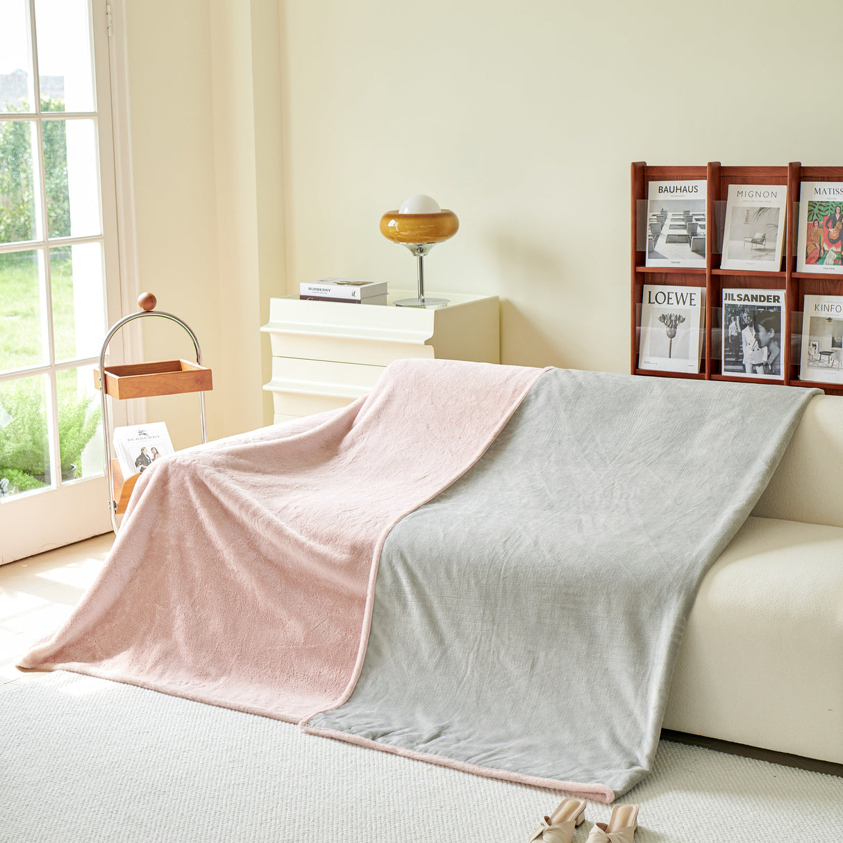 Faux Fur Smooth Plush Comfy Couch Covers, Soft Thicked Durable Blankets and Throws for Sofas