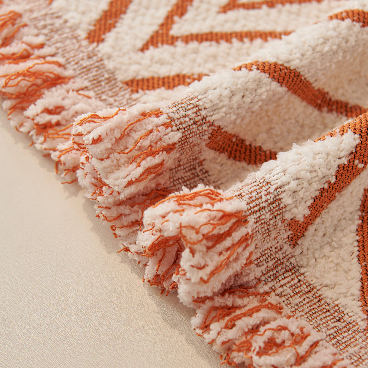 Maple Leaves Reversible Chenille Blanket Covers for Couch, Furniture Decoration Cover Sofa Slipcovers