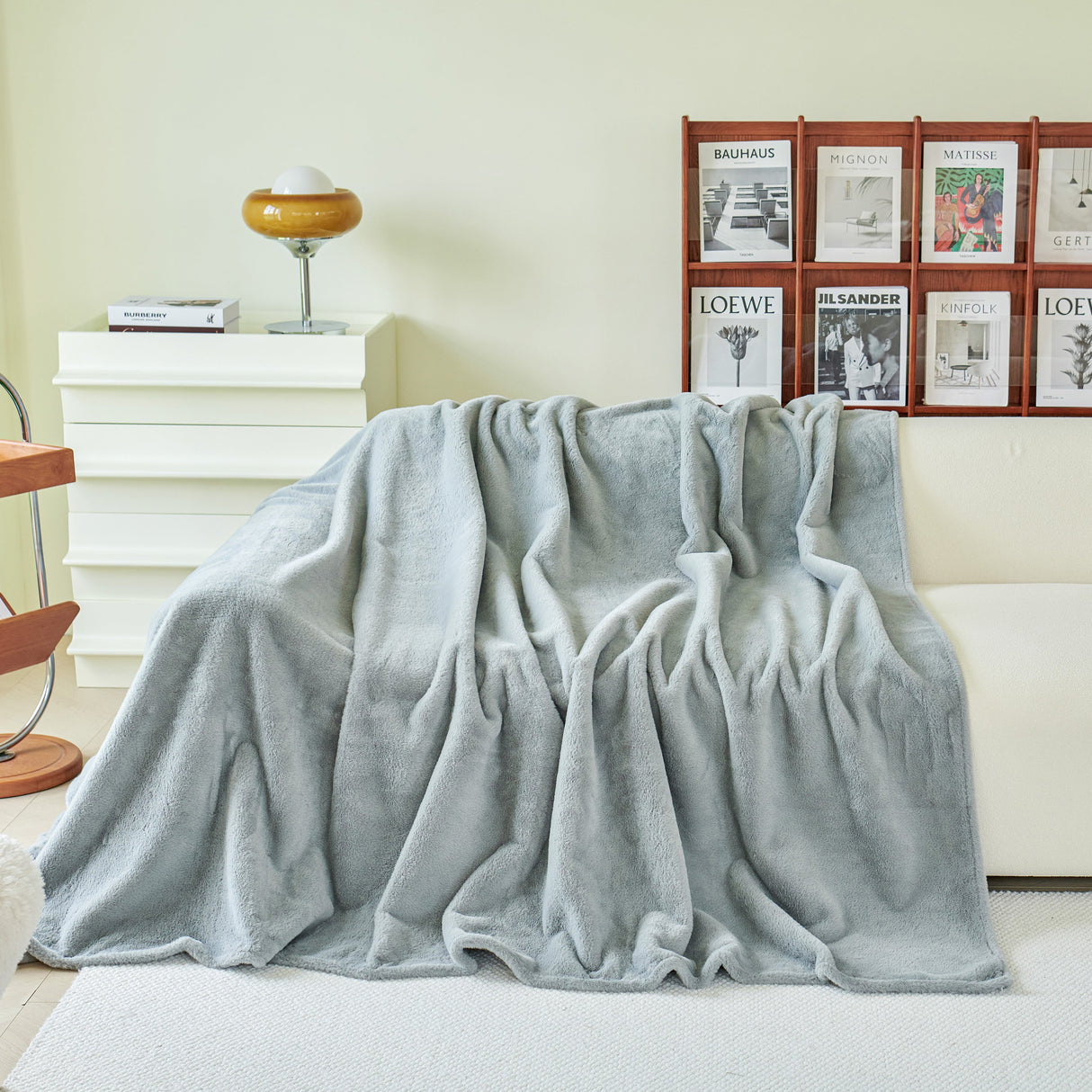 Faux Fur Smooth Plush Comfy Couch Covers, Soft Thicked Durable Blankets and Throws for Sofas