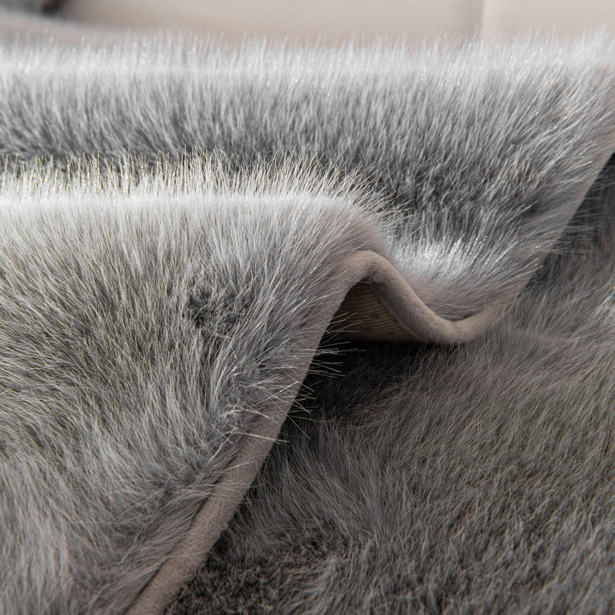 Faux Mink Velvet Luxury Fluffy Sofa Cushion, Winter Warm Thick Plush Non-slip Sofa Covers