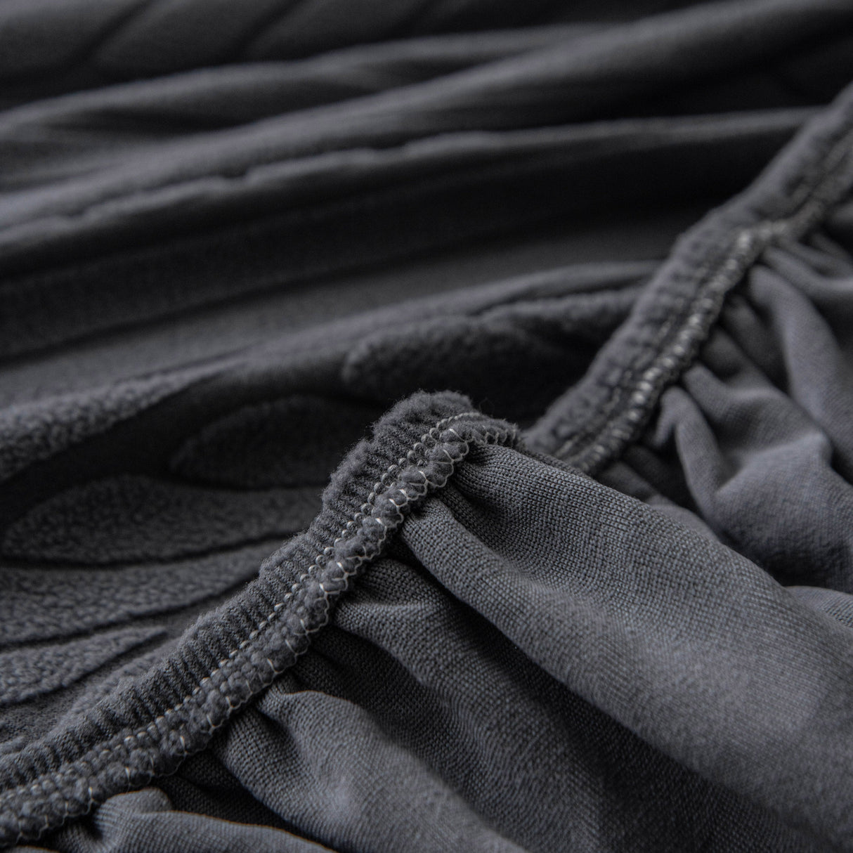 Plush Fleece Sofa Slipcover with 3D Wheat Pattern, Cozy High-Stretch Couch Cover