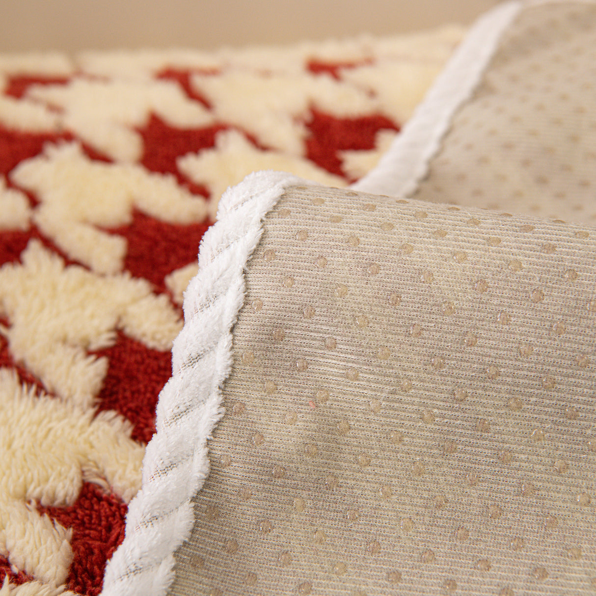 Winter Thickened Sherpa Fleece Houndstooth Sofa Cushion, Non-slip Sofa Cover with Plush