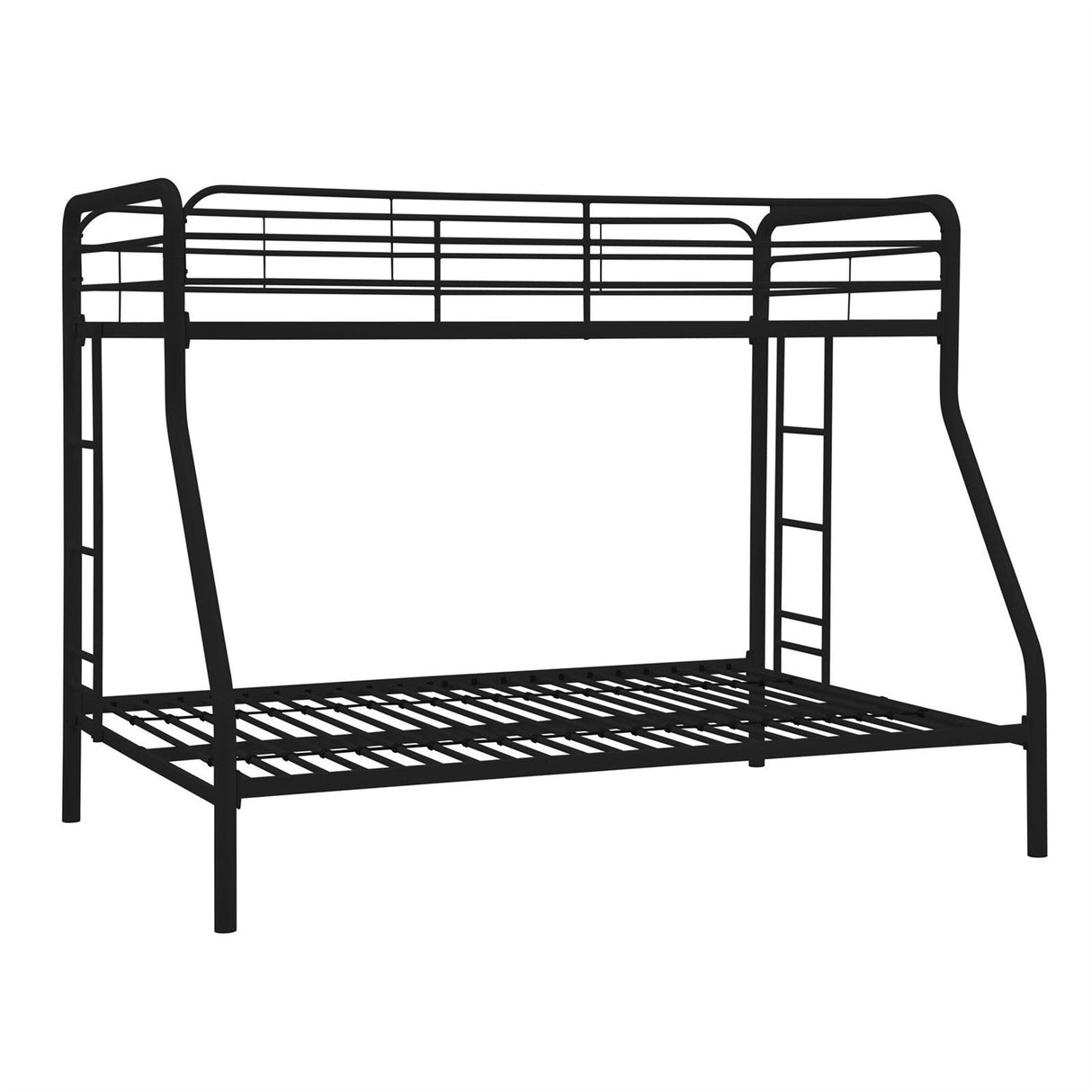 Twin over Full size Bunk Bed in Sturdy Black Metal