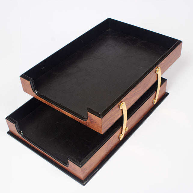 MOOG Wooden Prestige Double Document Tray