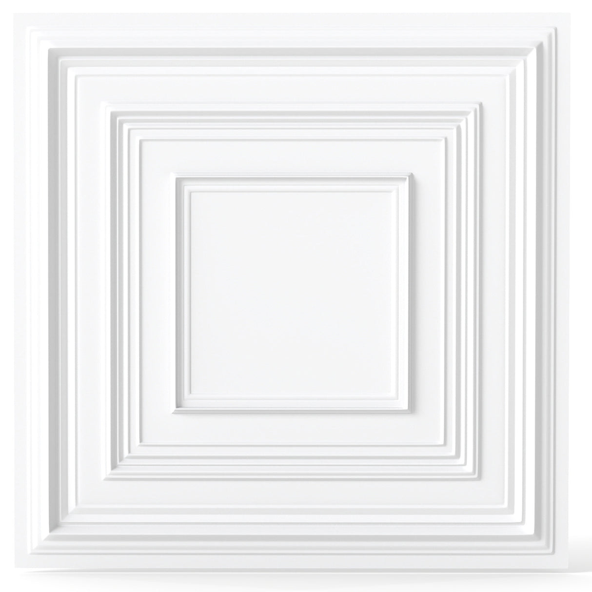 Drop Ceiling Tiles 24" x 24" PVC Ceiling Panels with 3D Decorative Patterns 12-Pack-White