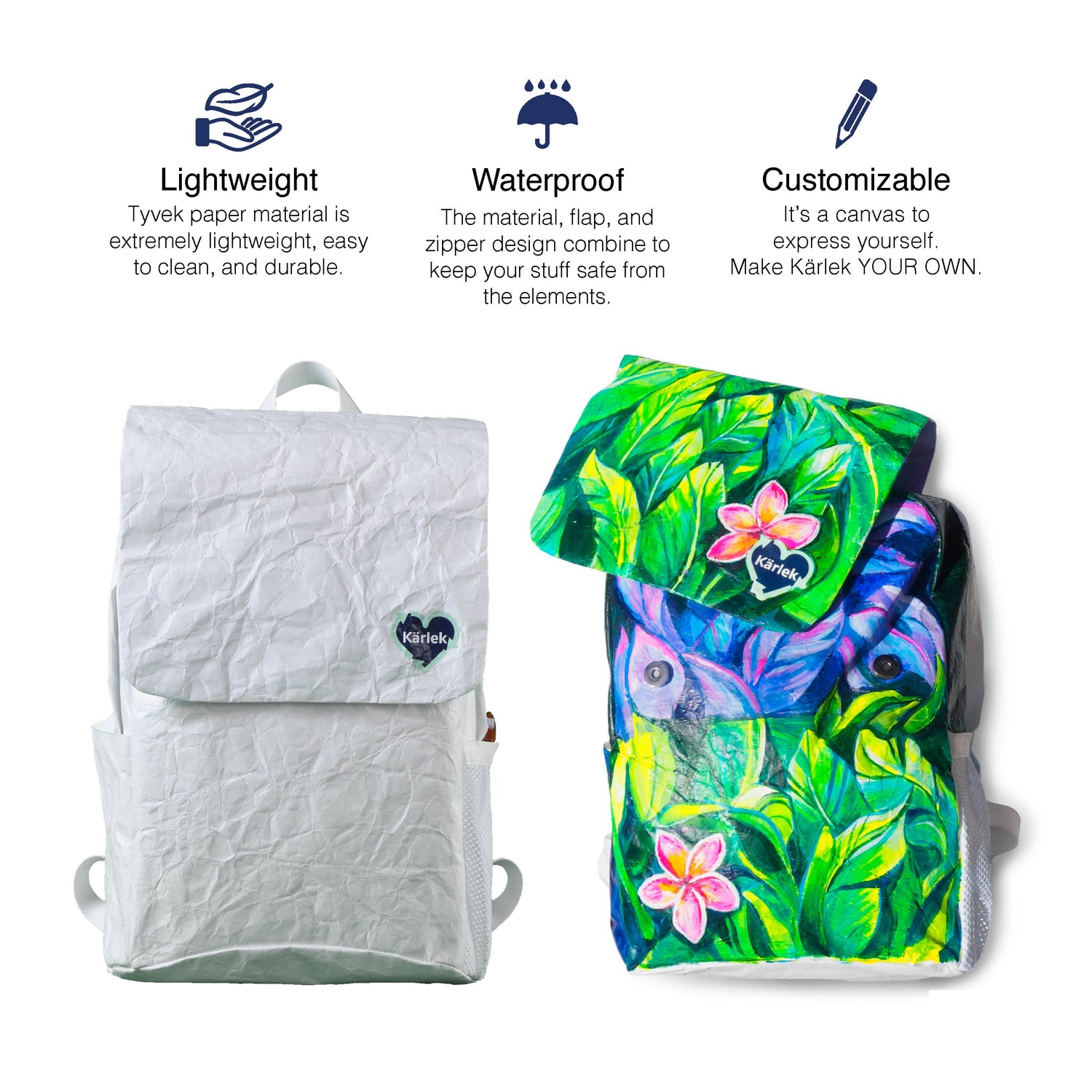 Karlek Tyvek Paper-Weight Backpack