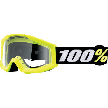 100% Strata Mini Goggle - Yellow - Clear 50033-00006