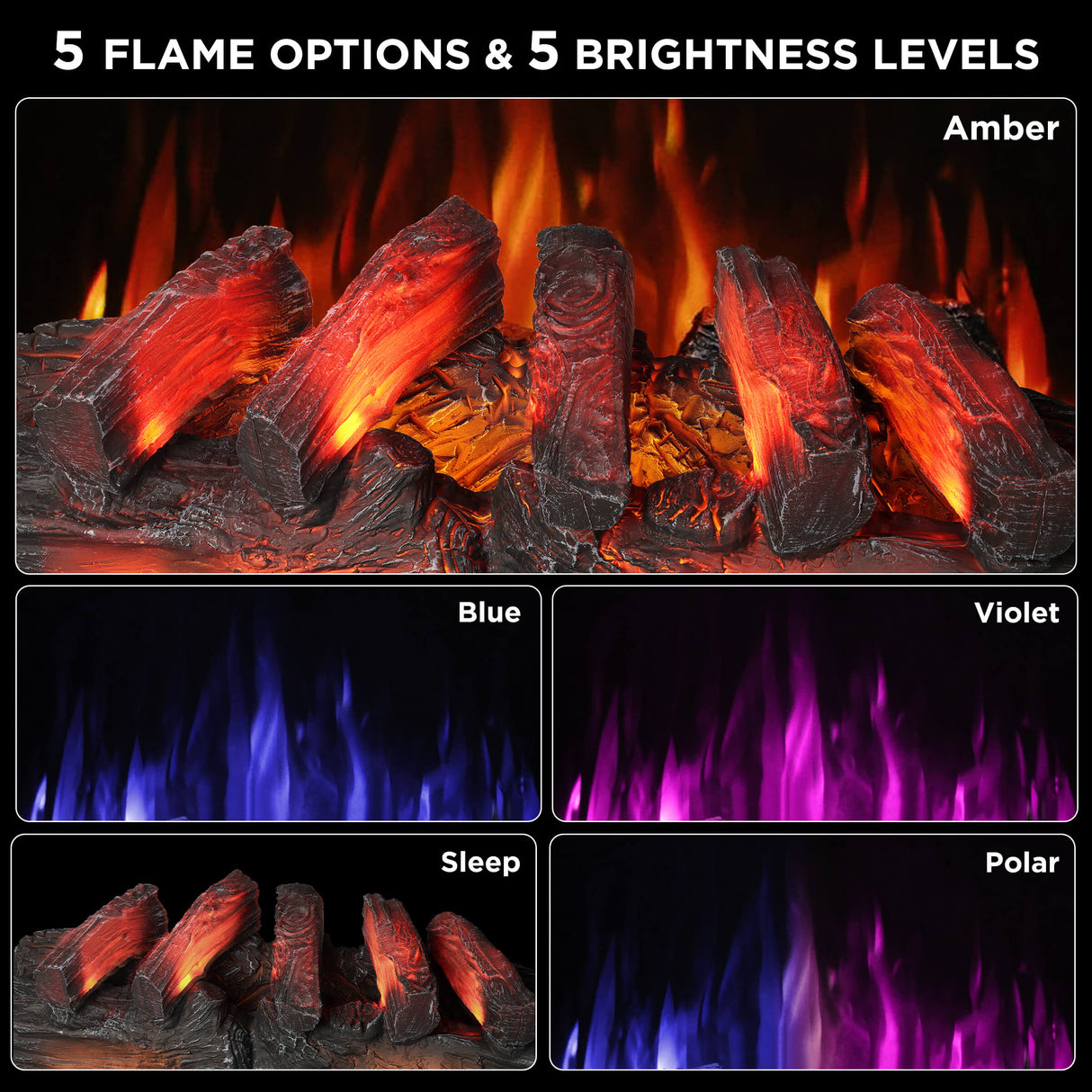 (Open Box) Eternal Flame EF30-PB Electric Fireplace Logs