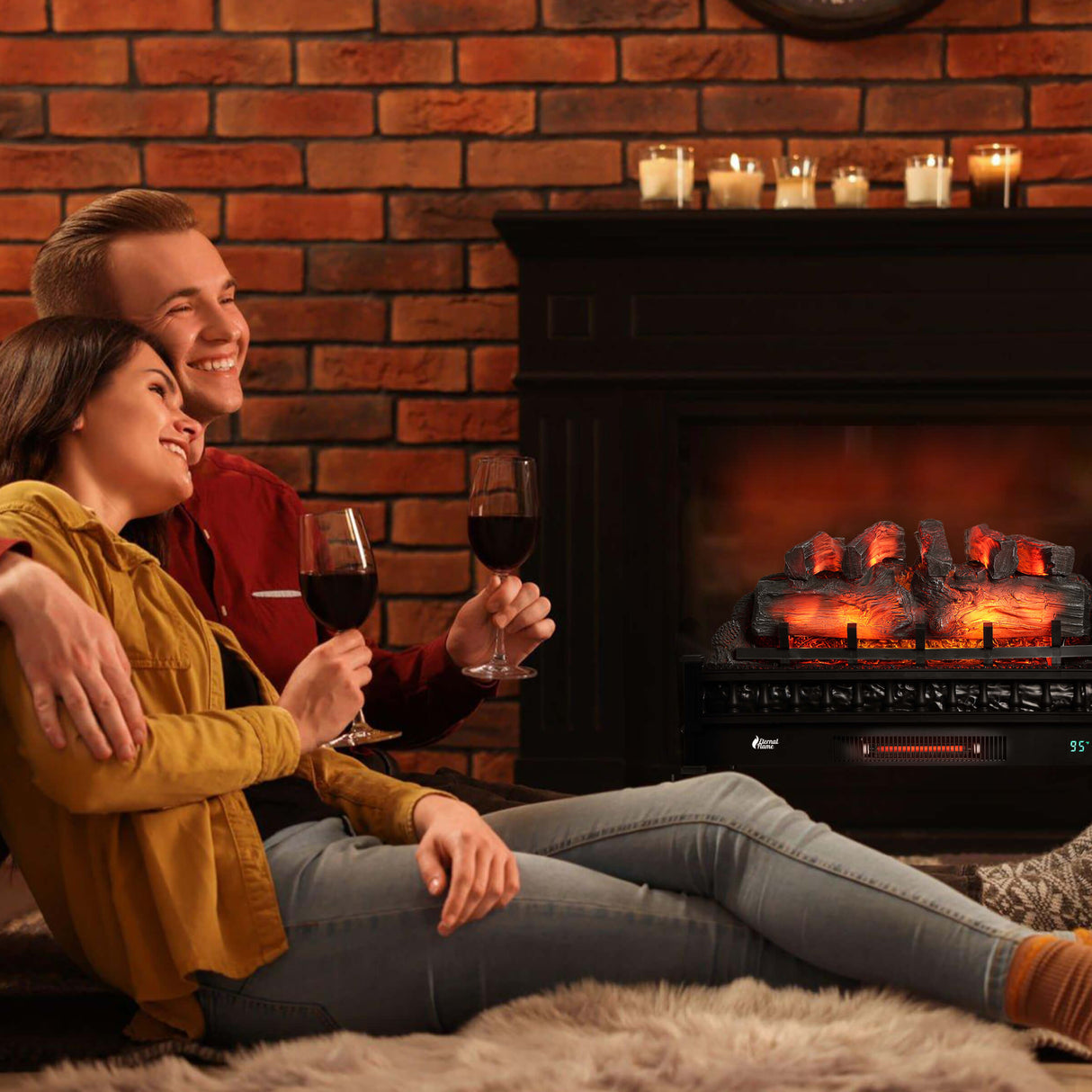 (Open Box) Eternal Flame EF30-PB Electric Fireplace Logs