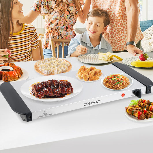 Electric Buffet Server Food Warmer with 3 Removable Trays