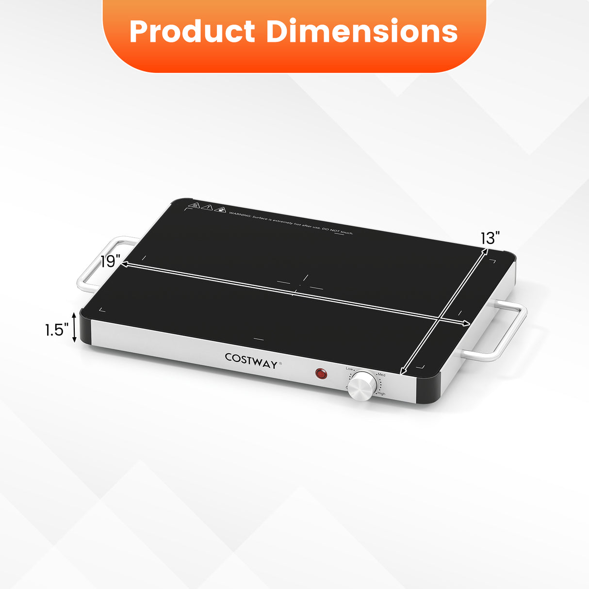 Electric Warming Tray Food Warmer with Adjustable Temperature Control