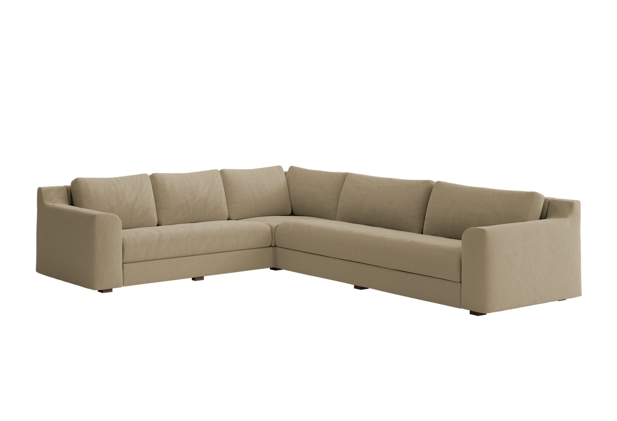 The Elevate Reversible L Sectional in Natural Hemp – Spacious Eco-Friendly Sofa by Sabai by Couch.com