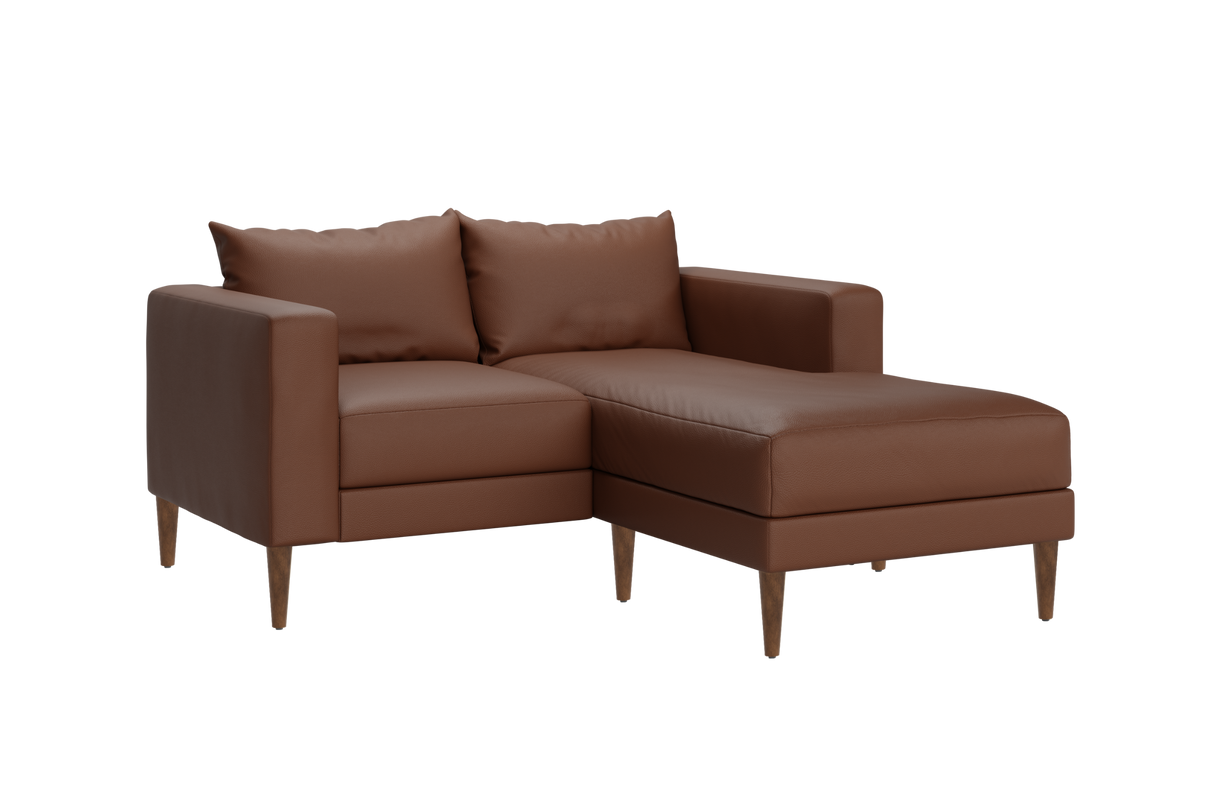 The Essential Loveseat Sectional – Sustainable Cactus Leather Couch by Sabai by Couch.com