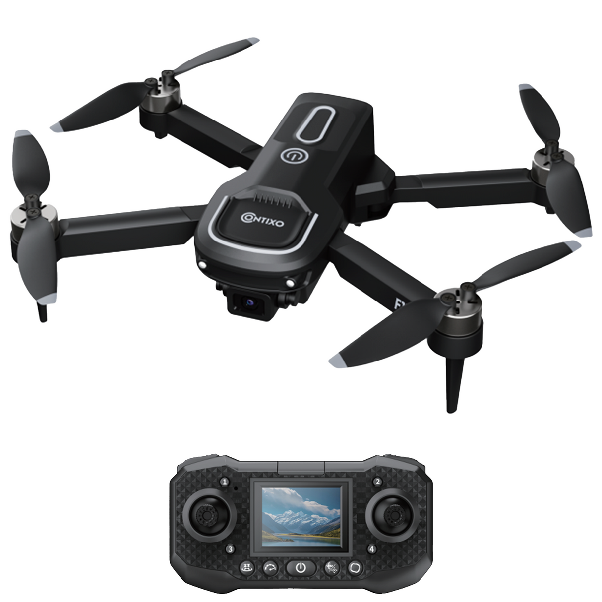 Contixo F16 Pro Mini Drone - Brushless Motors, FAA-Exempt, Foldable Design, Smart Flight Modes, 16-Min Fligh by Contixo