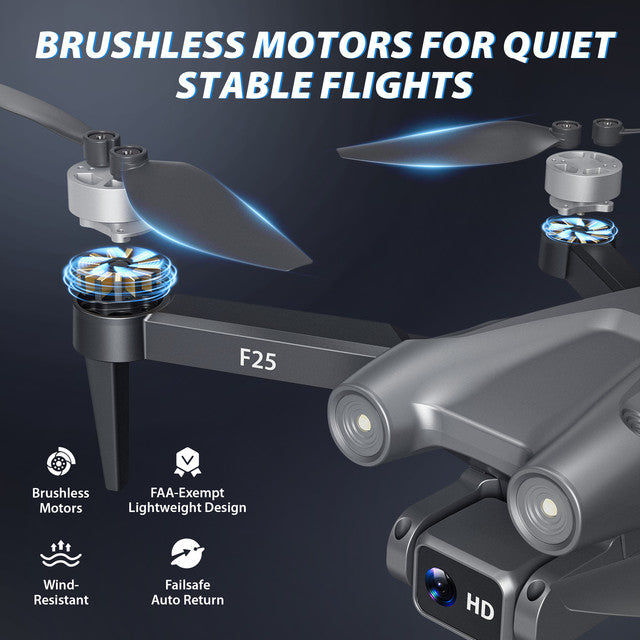 Contixo F25 Mini Drone - 1080p FHD Camera, GPS, 4.3- FPV Screen, Smart Flight Modes, Brushless Motors, Auto Return, FAA-Exempt, by Contixo
