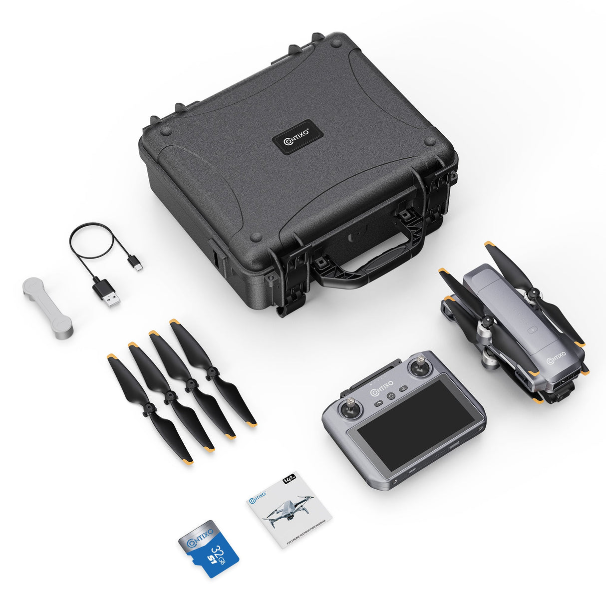 Contixo F33 Vortex - Professional 4K UHD GPS Drone - 42 Min Flight, Brushless Motors, Advanced Smart Modes by Contixo