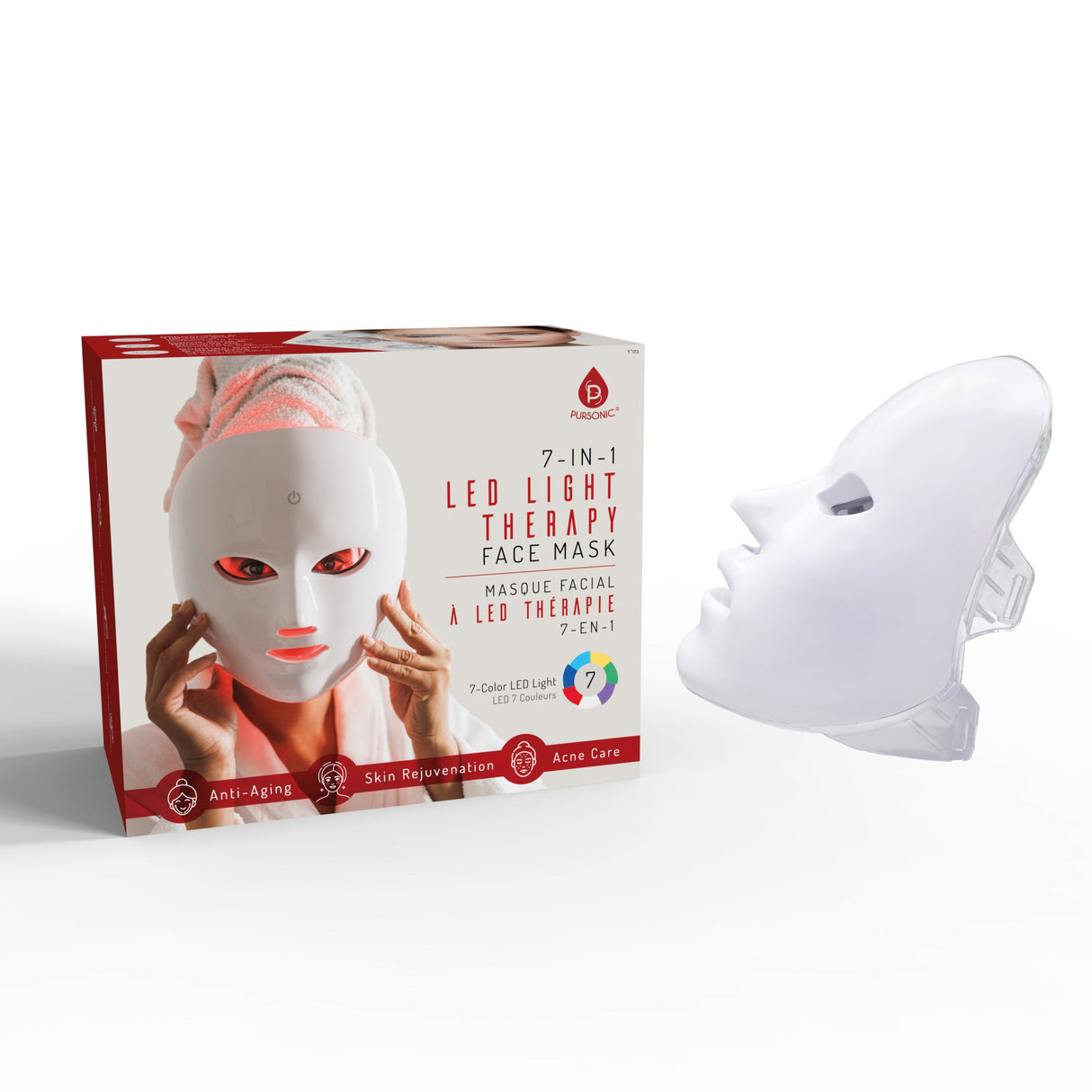 Ultimate Self-Care Wellness Bundle – 7-Color LED Therapy Face Mask, Ultrasonic Diffuser & 6 Essential Oils