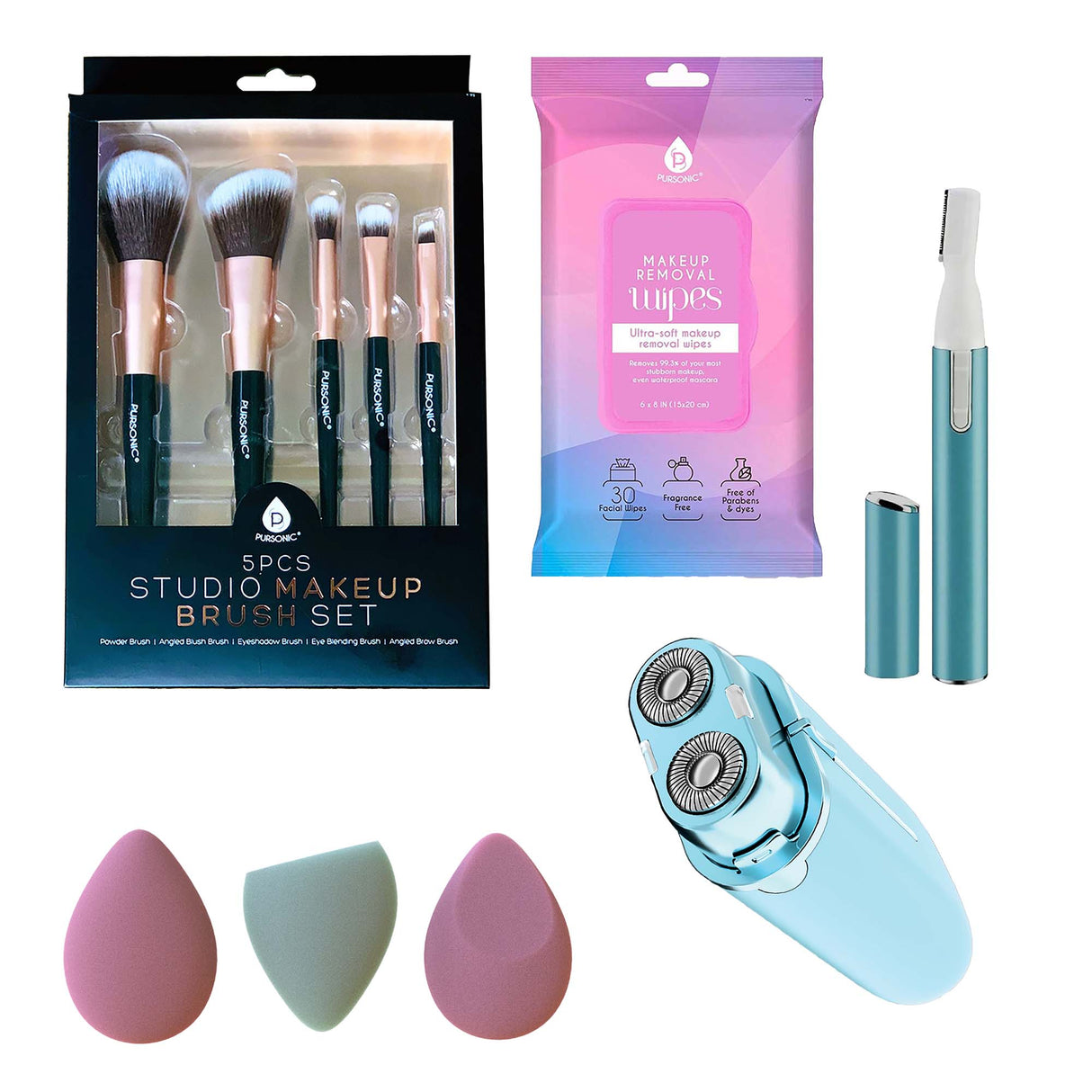 Pursonic Beauty & Grooming Bundle – Hair Removal, Makeup & Skincare Essentials