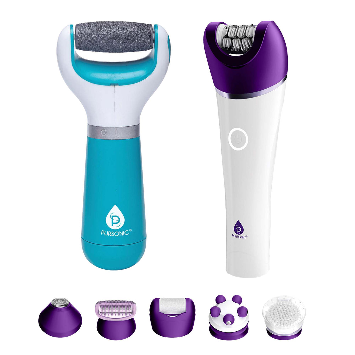 Smooth Skin Essentials Bundle – 6-in-1 Epilator & Callus Remover by Pursonic