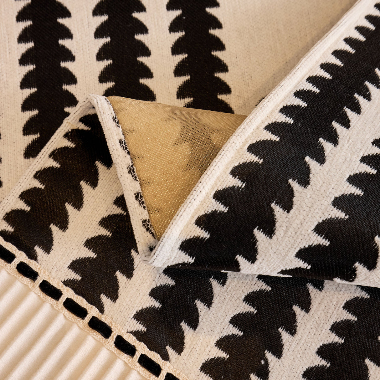 Vertical Stripes Sectional Sofa Cover Slipcover - Non-Slip, Fits L-Shape Couches