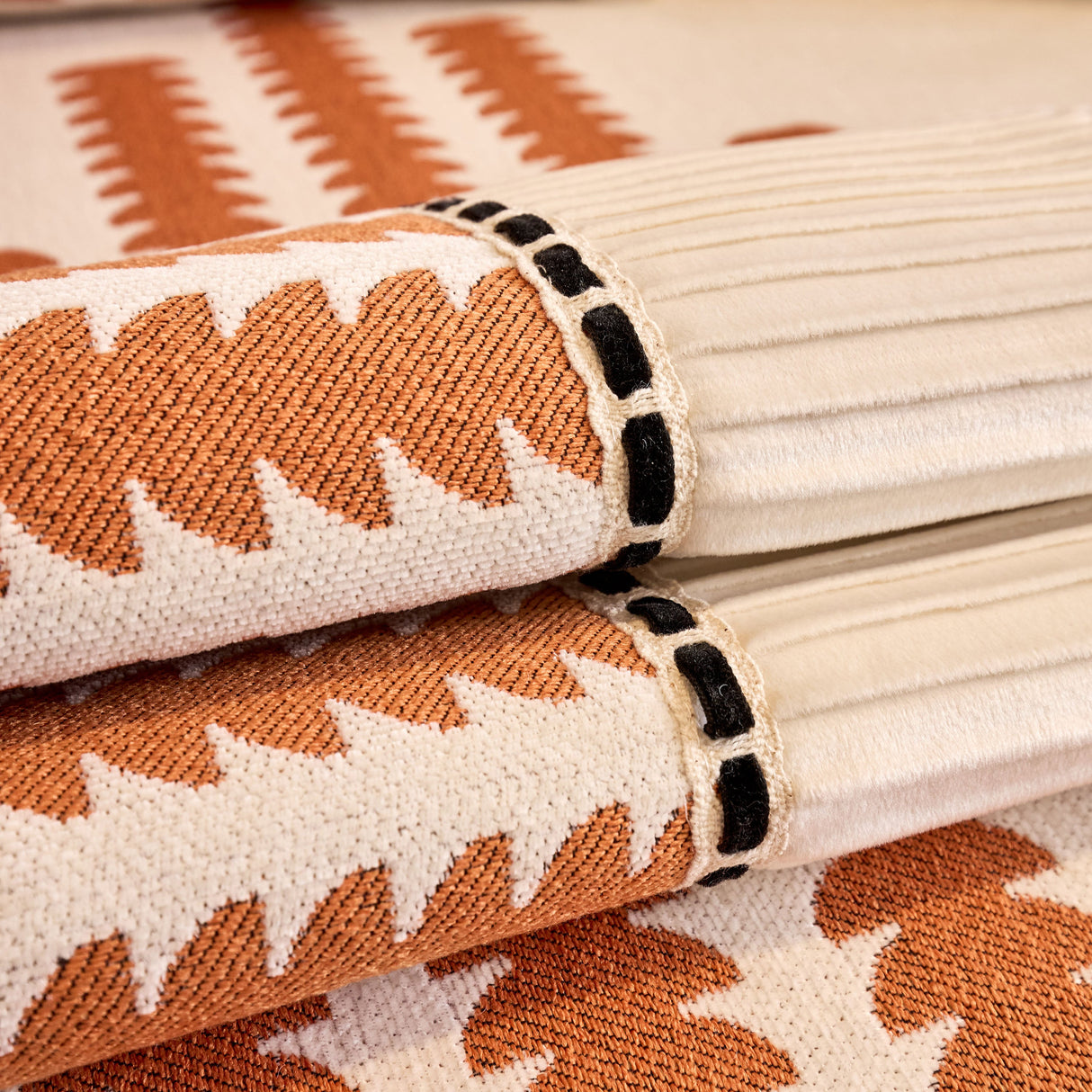 Vertical Stripes Sectional Sofa Cover Slipcover - Non-Slip, Fits L-Shape Couches