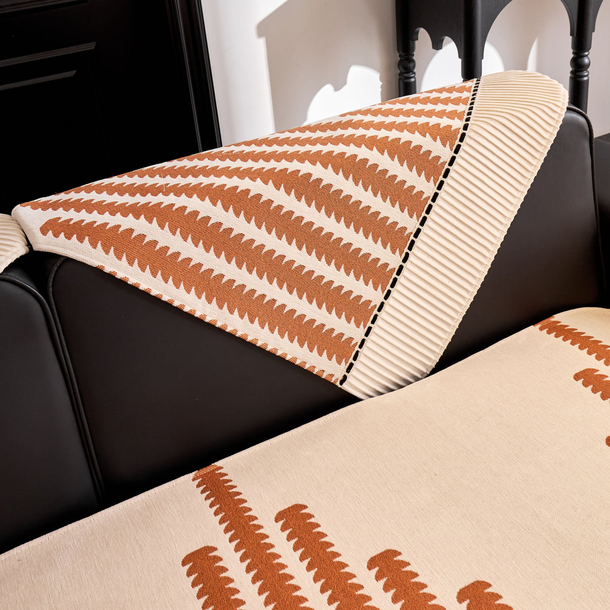 Vertical Stripes Sectional Sofa Cover Slipcover - Non-Slip, Fits L-Shape Couches