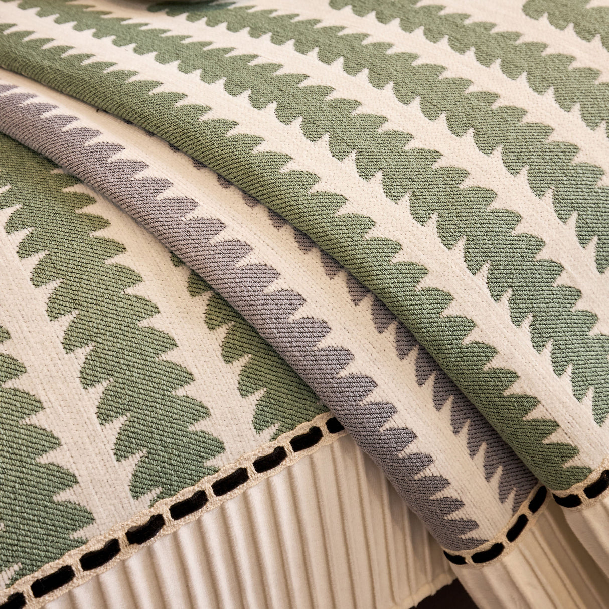 Vertical Stripes Sectional Sofa Cover Slipcover - Non-Slip, Fits L-Shape Couches