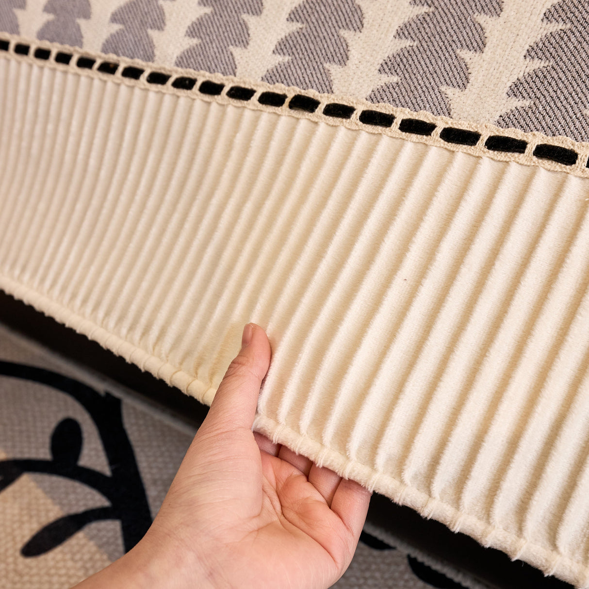 Vertical Stripes Sectional Sofa Cover Slipcover - Non-Slip, Fits L-Shape Couches