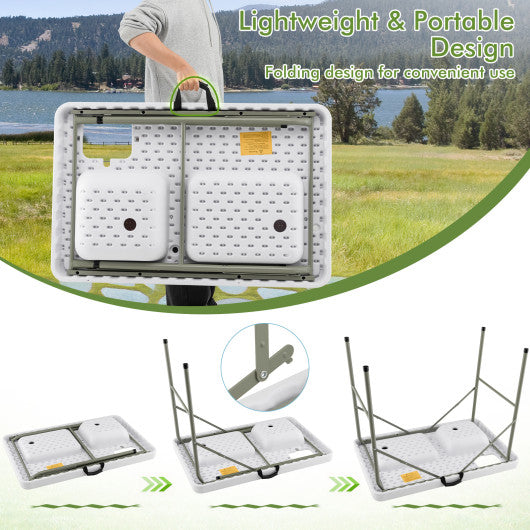 Fish Cleaning Table with 2 Sinks and 360 ° Rotatable Fauce-White
