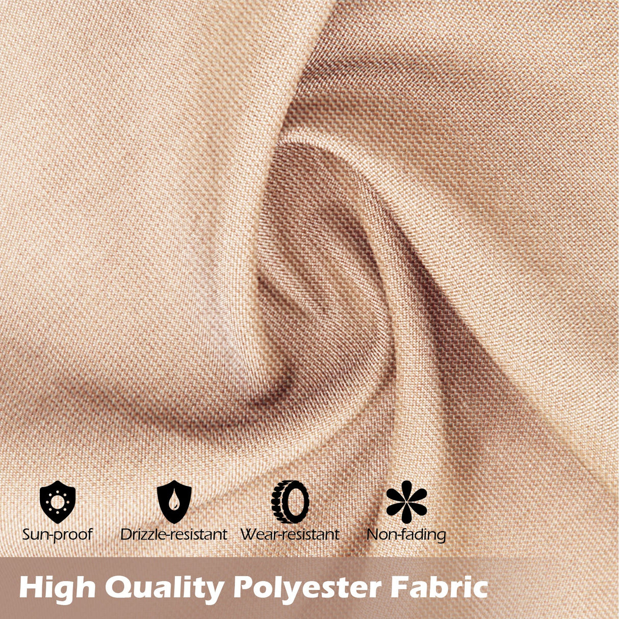 10 x 10 ft Flat Top Pergola with Retractable Canopy for Garden Pool Porch and Backyard-Beige by DirectDeals