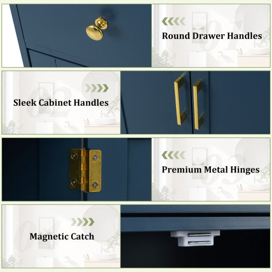 Record Player Stand with Record Storage Shelf and Charging Station-White