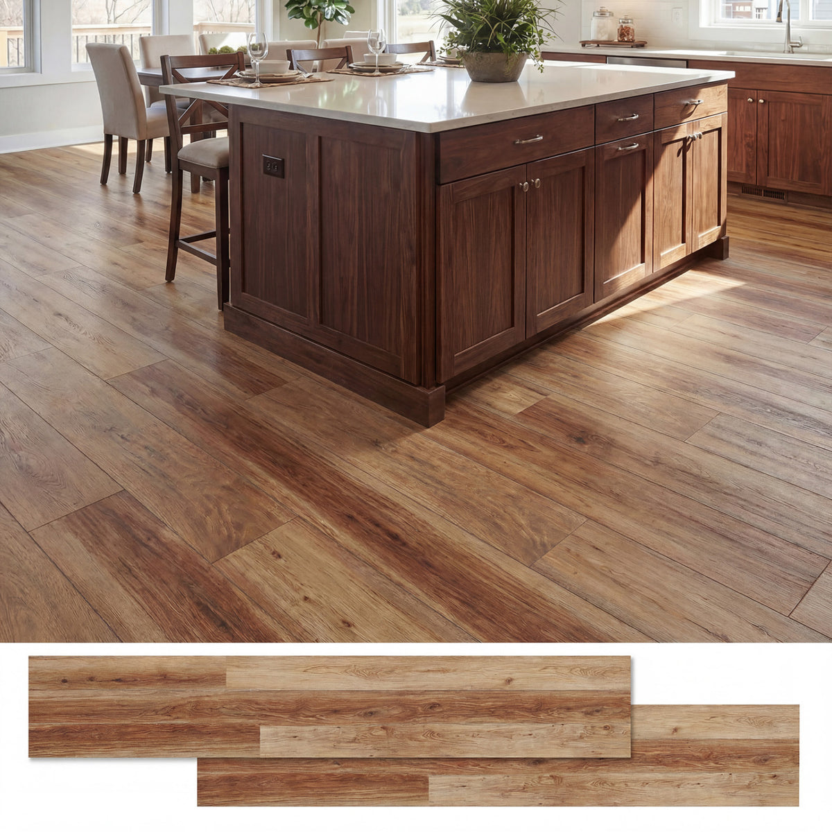 Floor Tile Vinyl Flooring Waterproof Vinyl Plank Flooring-Brown