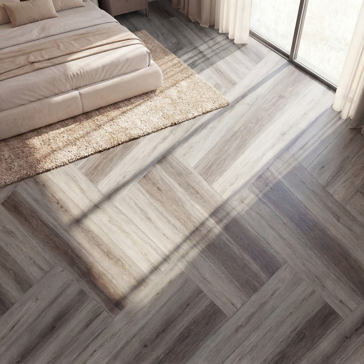 Floor Tile Vinyl Flooring Waterproof Vinyl Plank Flooring-Gray