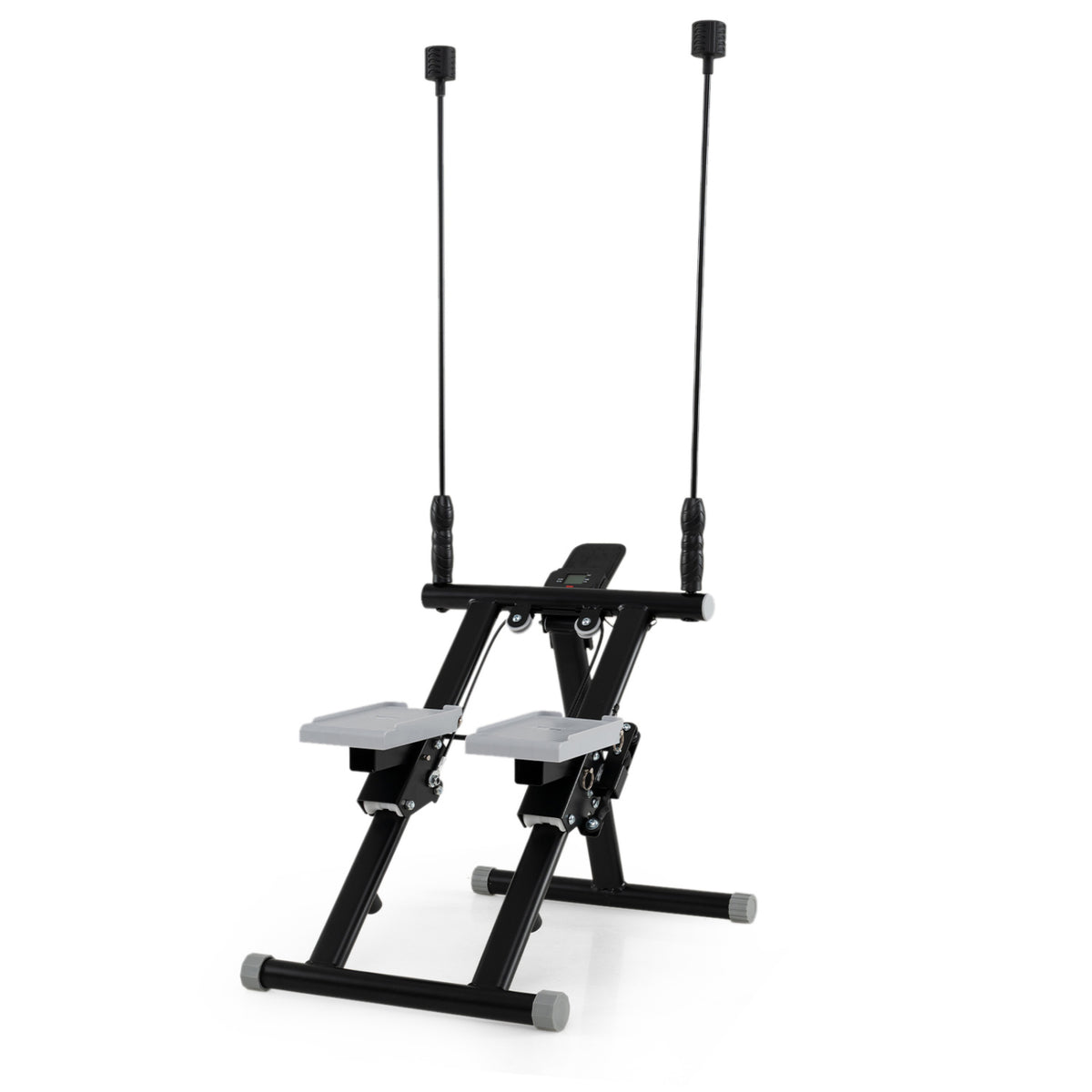 Foldable Stair Stepper with Detachable Handlebar-Black