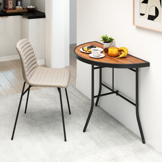 Half-Round Folding Event Table with Metal Frame