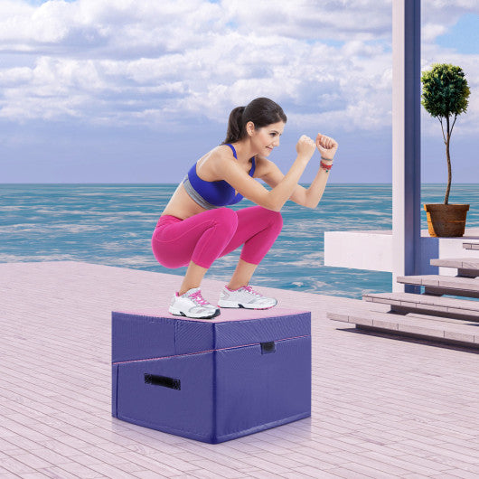 Folding Incline Yoga Gymnastics Tumbling Mat with EPE Foam-Pink