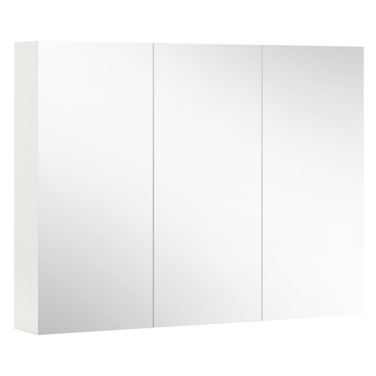 Frameless Bathroom Wall Mounted Mirror Cabinet with 3 Doors