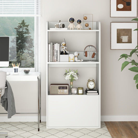 Freestanding Bookshelf with 3-Tier Open Shelf-White