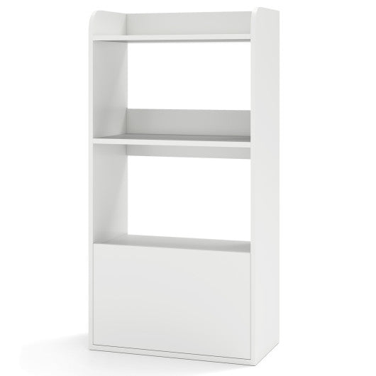 Freestanding Bookshelf with 3-Tier Open Shelf-White