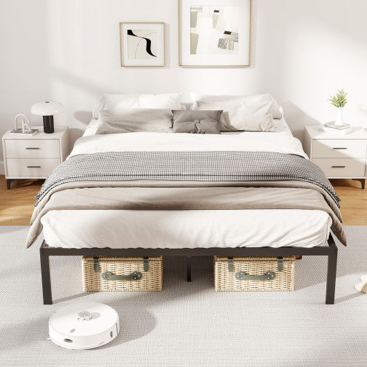 Full/Queen/King Size Metal Bed Frame Heavy Duty Support Slats Mattress Foundation-Full Size