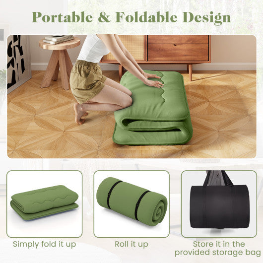 Floor Mattress with Washable Cover and Carry Bag-Full Size
