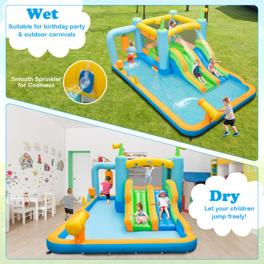 Giant Inflatable Water Slide for Kids Aged 3-10 Years (with 680W Blower)